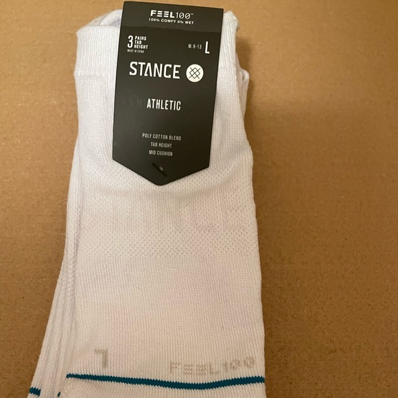 *New* Unisex Stance Athletic No Show 3 Pack White Socks